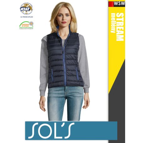 Sol's WAVE NAVY technikai bélelt könnyített női mellény - 180 g/m2