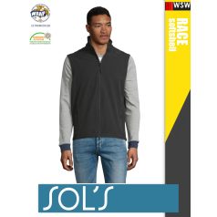   Sol's RACE BLACK technikai sofshell férfi mellény - 280 g/m2