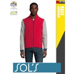   Sol's RACE RED technikai sofshell férfi mellény - 280 g/m2