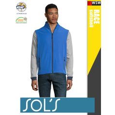   Sol's RACE ROYALBLUE technikai sofshell férfi mellény - 280 g/m2
