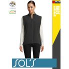 Sol's RACE BLACK technikai sofshell női mellény - 280 g/m2