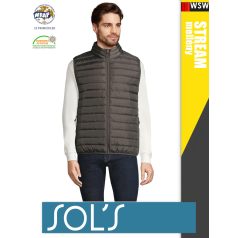   Sol's STREAM CHARCOALGREY technikai bélelt férfi mellény - 280 g/m2