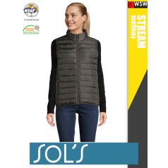   Sol's STREAM CHARCOALGREY technikai bélelt női mellény - 280 g/m2