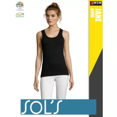   Sol's JANE BLACK környakas női pamut trikó - 150 g/m2