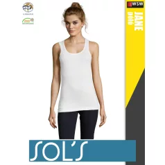   Sol's JANE WHITE környakas női pamut trikó - 150 g/m2