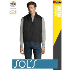   Sol's WINNER BLACK technikai bélelt könnyített férfi mellény - 210 g/m2