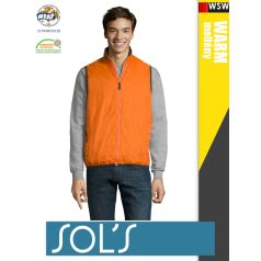   Sol's WINNER ORANGE technikai bélelt könnyített férfi mellény - 210 g/m2