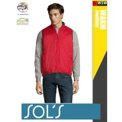   Sol's WINNER RED technikai bélelt könnyített férfi mellény - 210 g/m2