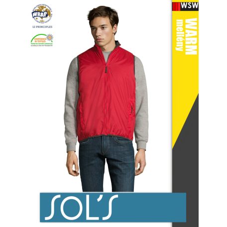 Sol's WINNER RED technikai bélelt könnyített férfi mellény - 210 g/m2