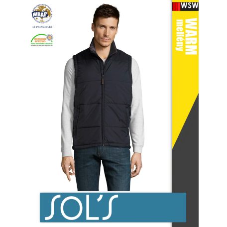 Sol's WARM NAVY technikai bélelt könnyített férfi mellény - 280 g/m2