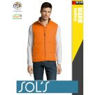 Sol's WARM ORANGE technikai bélelt könnyített férfi mellény - 280 g/m2