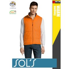   Sol's WARM ORANGE technikai bélelt könnyített férfi mellény - 280 g/m2