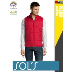   Sol's WARM RED technikai bélelt könnyített férfi mellény - 280 g/m2
