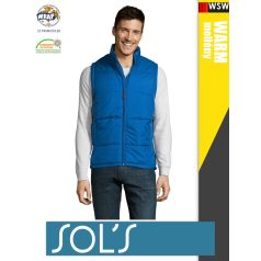   Sol's WARM ROYALBLUE technikai bélelt könnyített férfi mellény - 280 g/m2