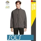 Sol's RELAX CHARCOALGREY technikai sofshell férfi kabát - 340 g/m2