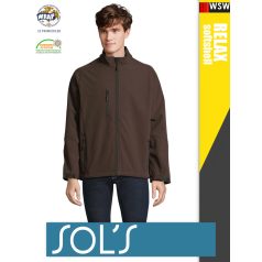   Sol's RELAX DARKCHOCOLATE technikai sofshell férfi kabát - 340 g/m2