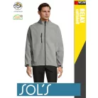 Sol's RELAX GREYMELANGE technikai sofshell férfi kabát - 340 g/m2
