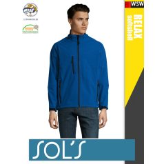   Sol's RELAX ROYALBLUE technikai sofshell férfi kabát - 340 g/m2