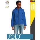 Sol's RELAX ROYALBLUE technikai sofshell női kapucnis kabát - 340 g/m2