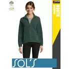 Sol's NORTH FIRGREEN zippzáros polár női pulóver - 300 g/m2