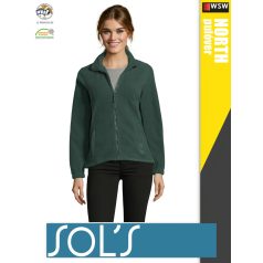   Sol's NORTH FIRGREEN zippzáros polár női pulóver - 300 g/m2