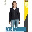 Sol's NORTH NAVY zippzáros polár női pulóver - 300 g/m2