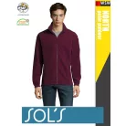 Sol's NORTH BURGUNDY zippzáros polár férfi pulóver - 300 g/m2