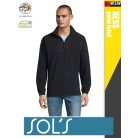 Sol's NESS NAVY zippzáros polár férfi pulóver - 300 g/m2