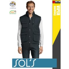   Sol's VIPER NAVY technikai bélelt könnyített férfi mellény - 220 g/m2