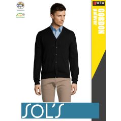 Sol's GOLDEN BLACK gombos férfi pulóver - 280 g/m2