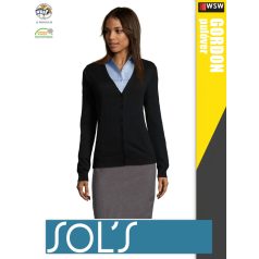 Sol's GOLDEN BLACK gombos női pulóver - 280 g/m2
