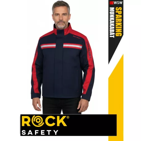 Rock Safety SPARKING NAVY technikai hegesztő lángálló antisztatikus derekas munkakabát - munkaruha