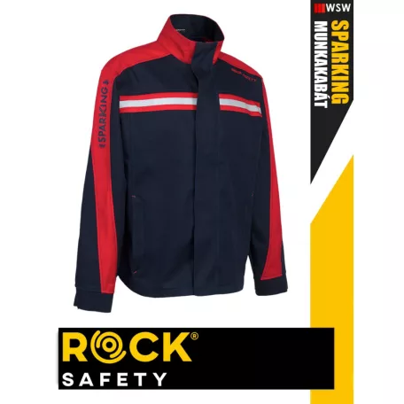 Rock Safety SPARKING NAVY technikai hegesztő lángálló antisztatikus derekas munkakabát - munkaruha