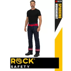   Rock Safety SPARKING NAVY technikai hegesztő lángálló antisztatikus derekas munkanadrág - munkaruha