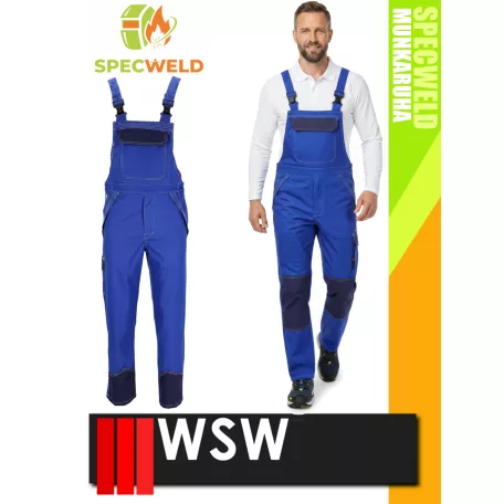 WSW SPECWELD ROYAL technikai hegesztő lángálló kantáros munkanadrág - munkaruha