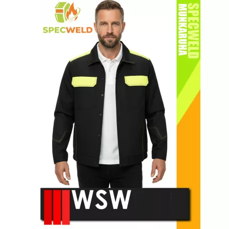 WSW SPECWELD BLACK technikai hegesztő lángálló munkakabát - munkaruha
