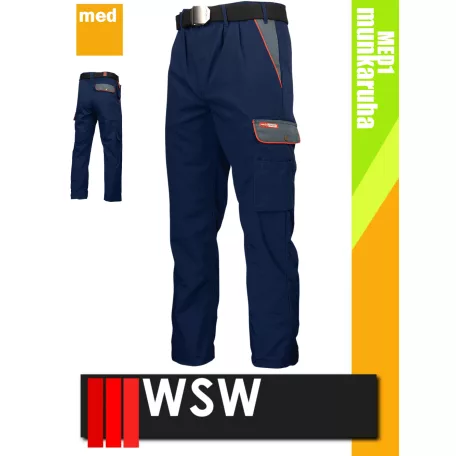 WSW KENTUCKY GREY technikai kevertszálas derekas munkanadrág - munkaruha