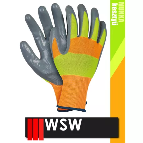 WSW STRADA mártott nitril mártott prémium munkakesztyű - 12 pár/csomag