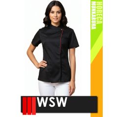   WSW HORECA BLACK STRETTO technikai női séfkabát - munkaruha