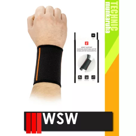 WSW ELASTIC BLACK elasztikus csuklóvédő csuklószorító - munkaeszköz kiegészítő