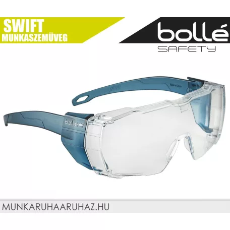 Bollé SWIFT OTG CLEAR páramentes karcálló technikai szemüvegre helyezhető munkaszemüveg - egyéni védőeszköz
