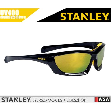 Stanley UV400 YELLOW hajlított szárú munkavédelmi szemüveg - egyéni védőeszköz