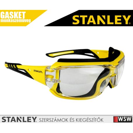 Stanley GASKIT CLEAR egyenes szárú tartozék gumipántos zárt munkavédelmi szemüveg - egyéni védőeszköz