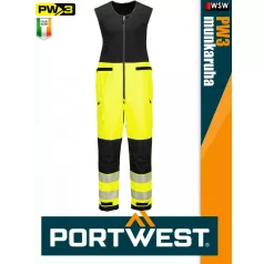   Portwest PW3 YELLOWBLACK jólláthatósági vízálló overál munkanadrág - munkaruha