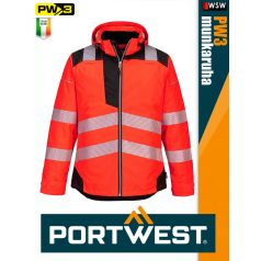   Portwest PW3 RED jólláthatósági vízálló munkakabát - munkaruha