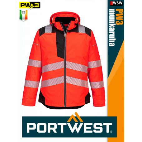Portwest PW3 RED jólláthatósági vízálló munkakabát - munkaruha