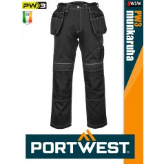 Portwest PW3 BLACK derekas munkanadrág - munkaruha