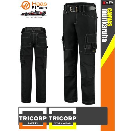 Tricorp WORK BLACK kopásálló technikai 300g/m2 munkanadrág - munkaruha