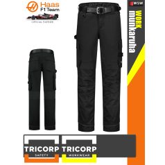   Tricorp WORK BLACK stretch kopásálló technikai 280g/m2 munkanadrág - munkaruha
