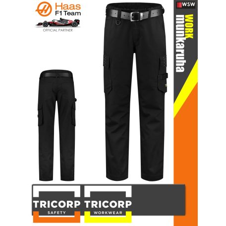 Tricorp WORK BLACK kopásálló 245g/m2 szervíz munkanadrág - munkaruha